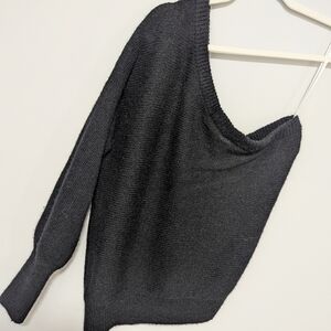 Lilly Pulitzer Off-the-Shoulder Black Sweater